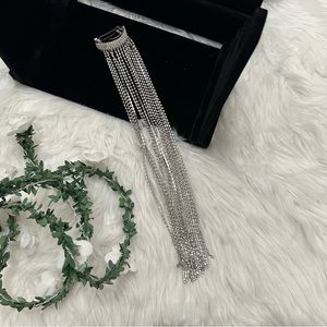 Full Rhinestone Hair Accessories for Women Long Tassel Crystal For Long Hair